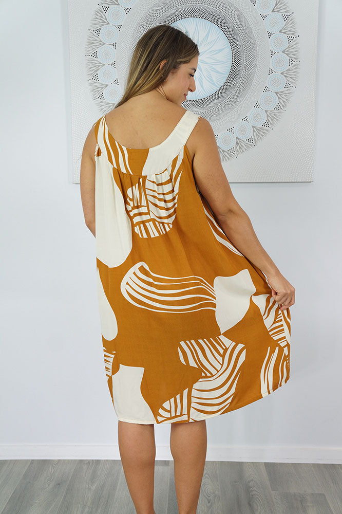 Tahiti Dress  "Footprints"