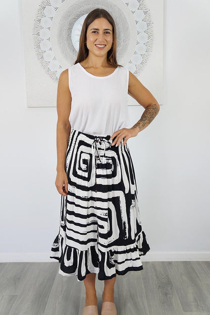 Tangelo Skirt "Pathways"