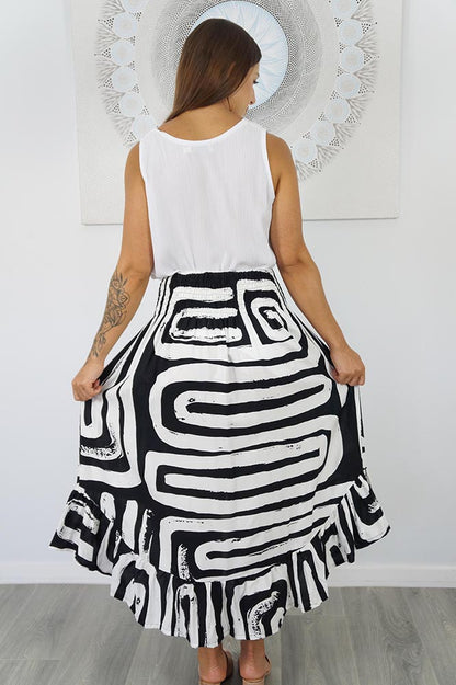 Tangelo Skirt "Pathways"