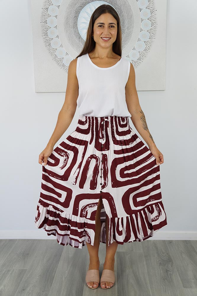 Tangelo Skirt "Pathways"