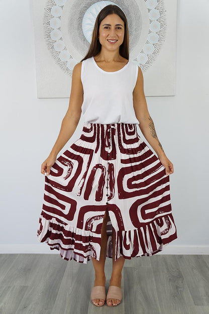Tangelo Skirt "Pathways"