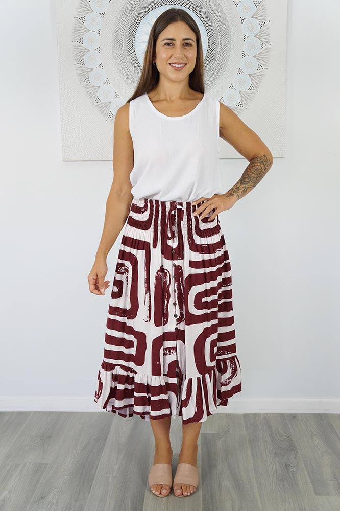 Tangelo Skirt "Pathways"