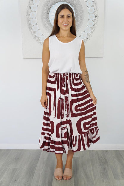 Tangelo Skirt "Pathways"