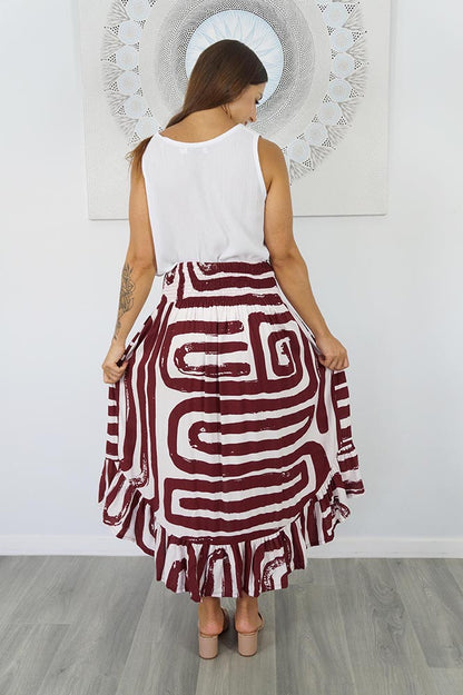 Tangelo Skirt "Pathways"