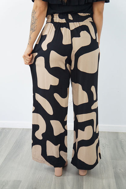 Wide Leg Pant "Abstract Geo"