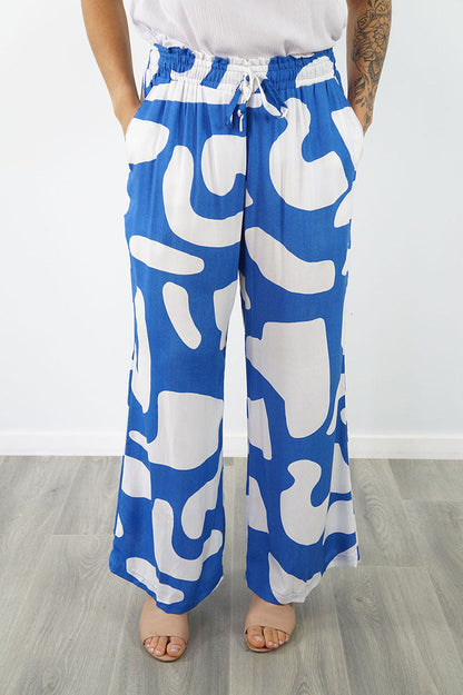 Wide Leg Pant "Abstract Geo"