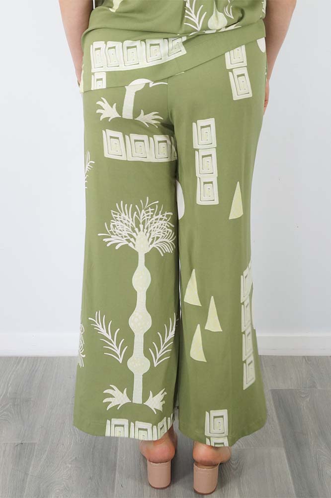 Wide Leg Pant "Fan Palm"