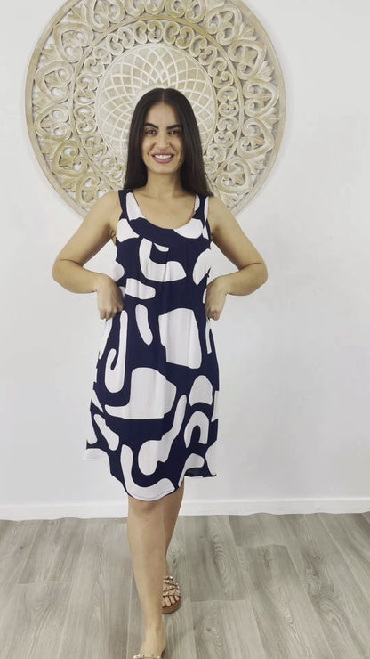 Tahiti Dress "Abstract Geo"