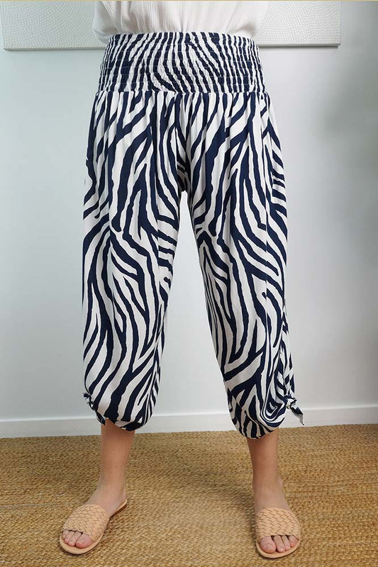 3/4 Bazzar Pant "Small Zebra"