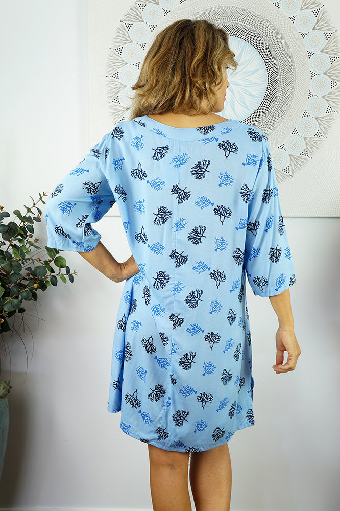 3/4 Sleeve Tunic "Banyan Tree"