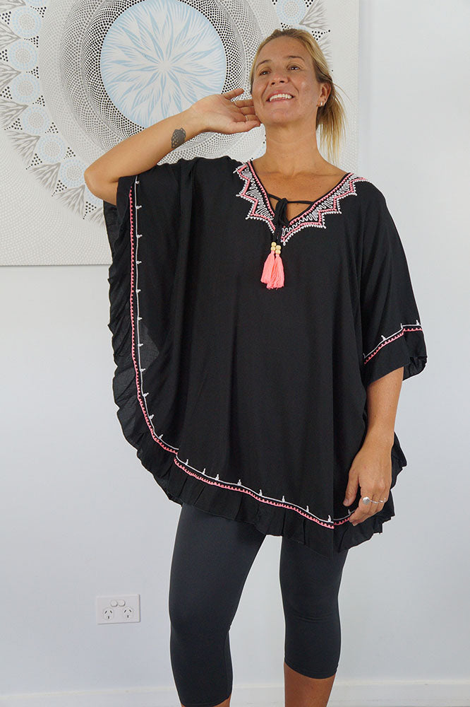 Embroidered Swing Top