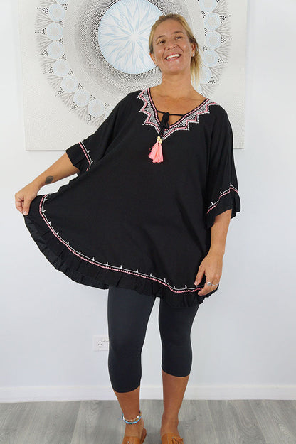 Embroidered Swing Top