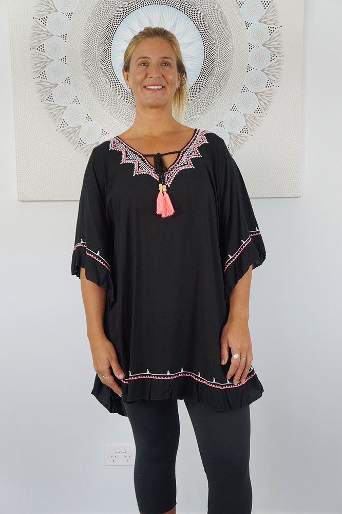 Embroidered Swing Top