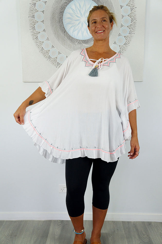 Embroidered Swing Top