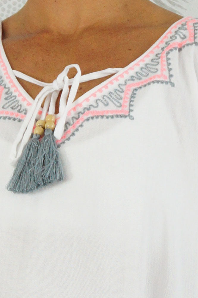 Embroidered Swing Top