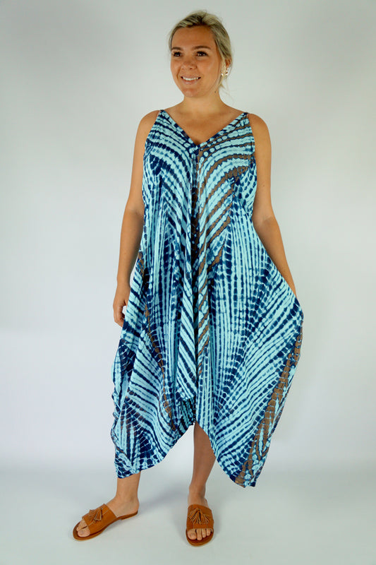 Festival Dress "Tie Dye" Feather