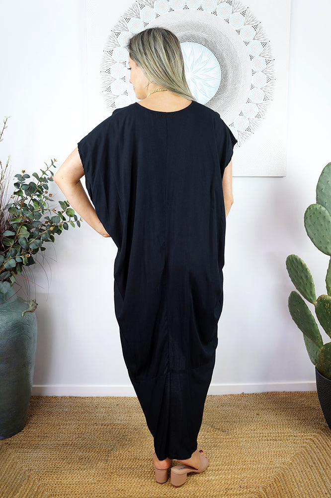 Frilled Toga Dress "Plain"