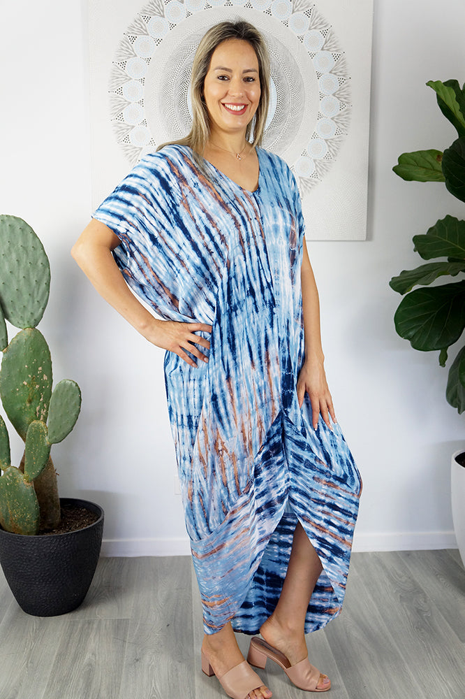 Frilled Toga Dress "Tie Dye"