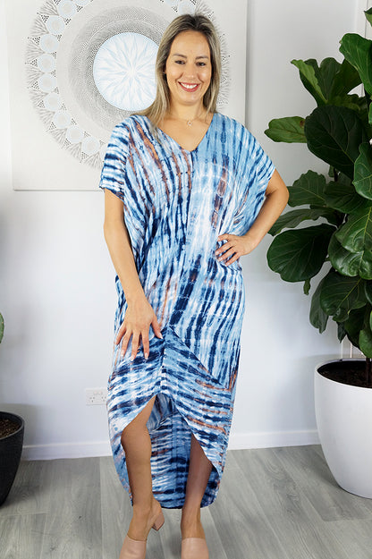 Frilled Toga Dress "Tie Dye"