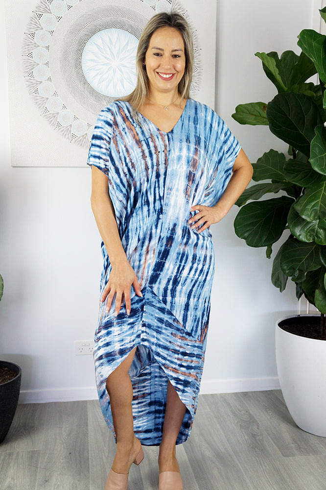 Frilled Toga Dress "Tie Dye"