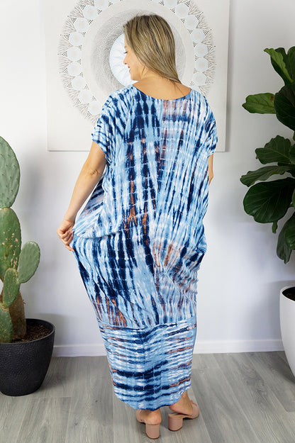 Frilled Toga Dress "Tie Dye"