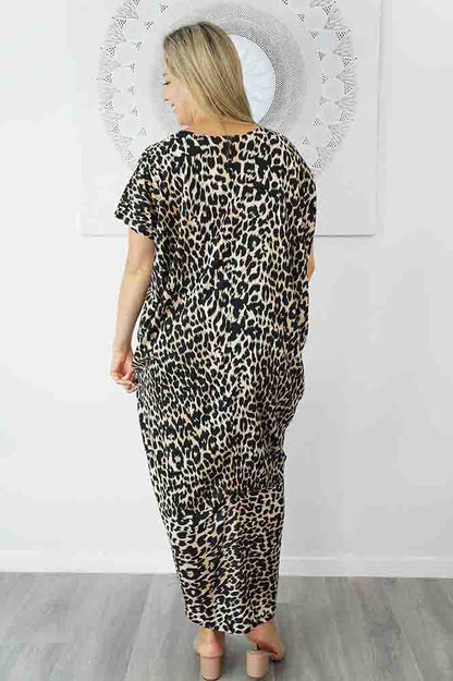 Frilled Toga Dress "Leopard"