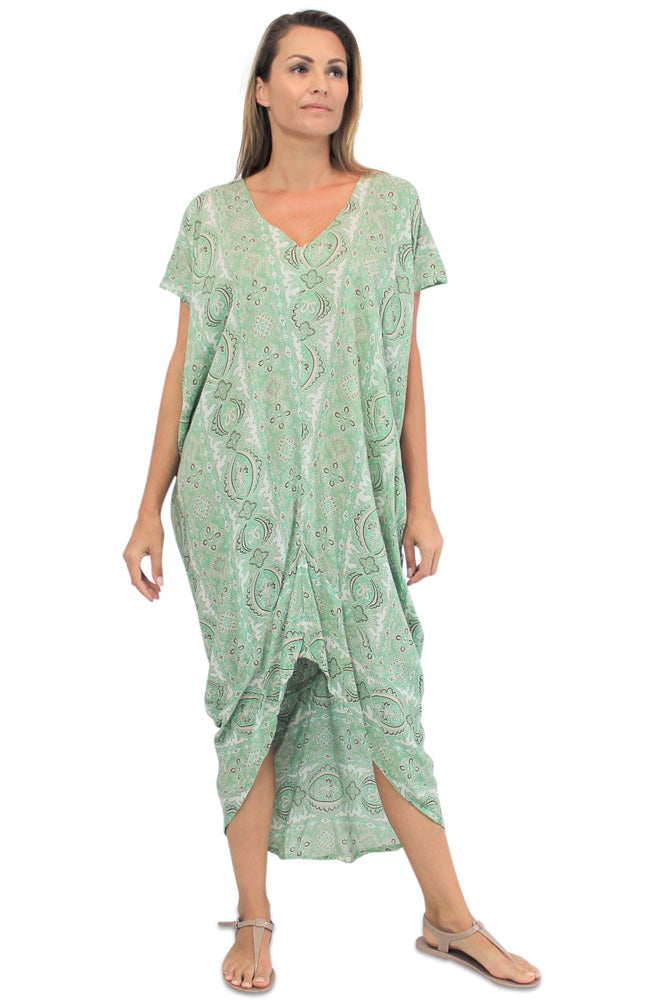 Frilled Toga Dress "DeJa Vu" Print