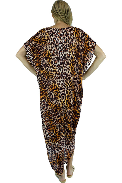 Frilled Toga Dress "Leopard"