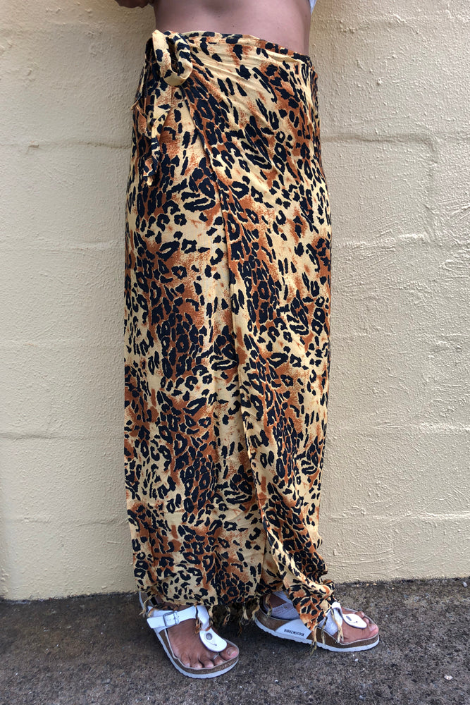 Long Batik Bikini Tie/Sarong "Tigress"