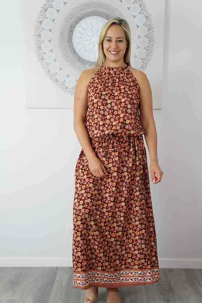 Long Chloe Dress "Dahlia"