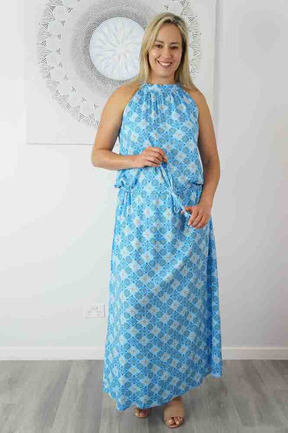 Long Chloe Dress "Snowflower"