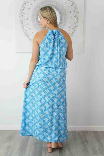 Long Chloe Dress "Snowflower"