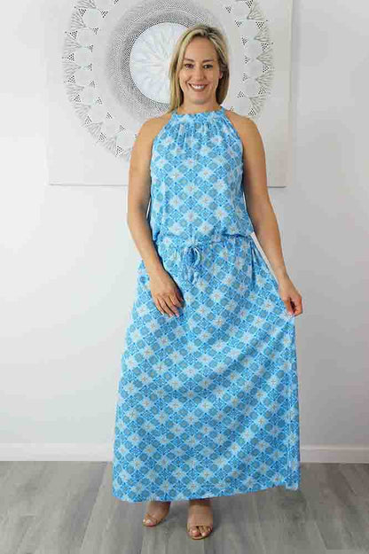 Long Chloe Dress "Snowflower"