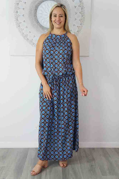 Long Chloe Dress "Snowflower"
