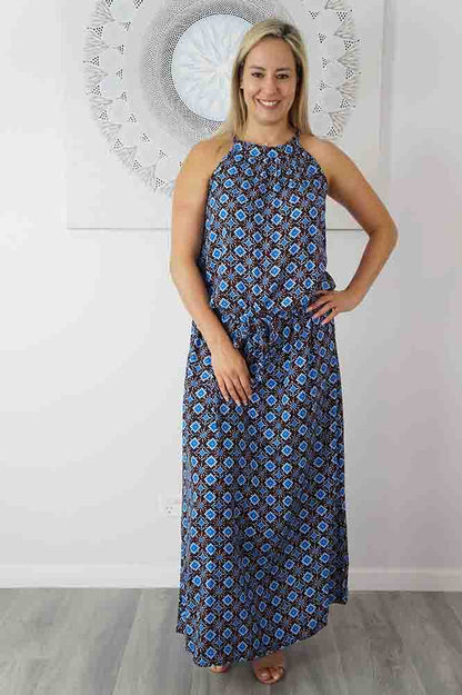 Long Chloe Dress "Snowflower"