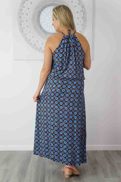 Long Chloe Dress "Snowflower"