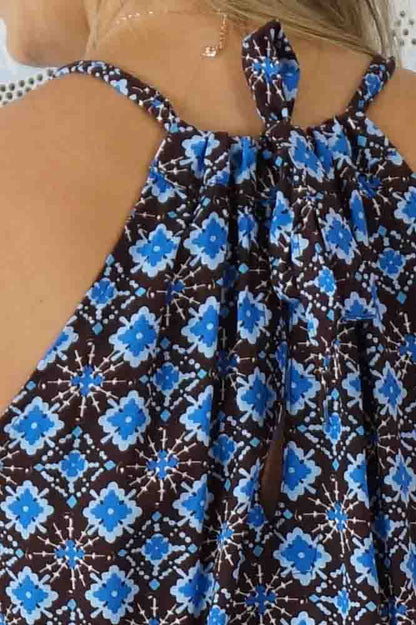 Long Chloe Dress "Snowflower"