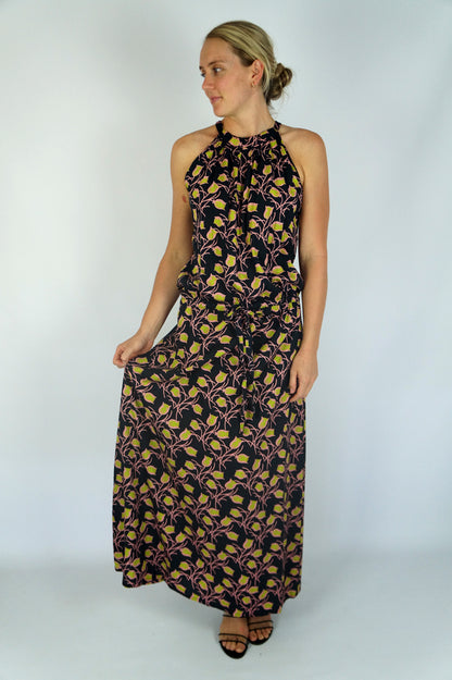 Long Chloe Dress "Tulips"