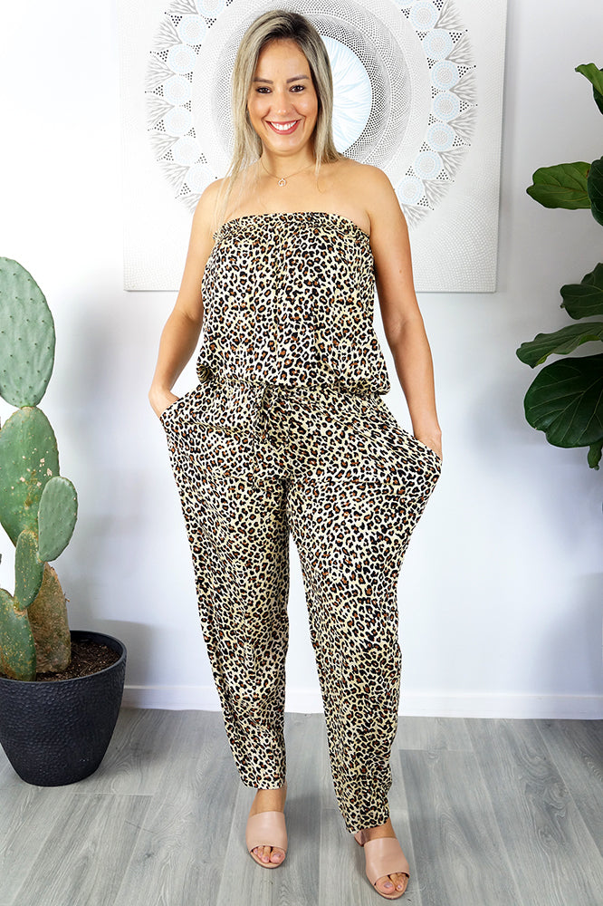 Long Jumpsuit Baby Cheetah Print