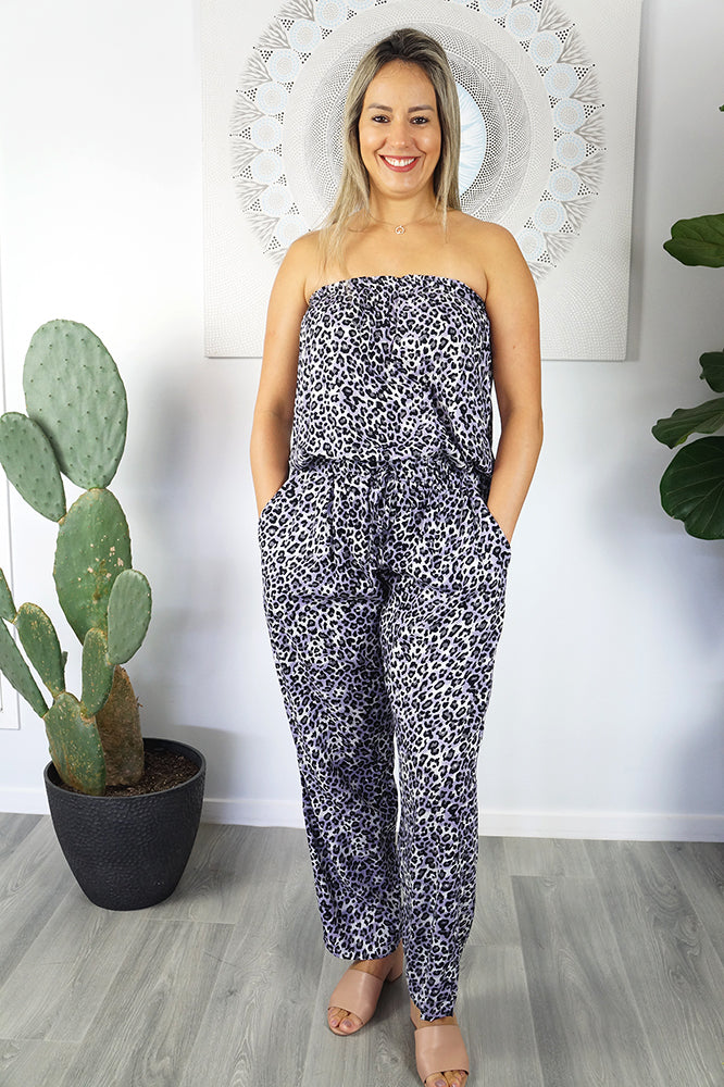 Long Jumpsuit Baby Cheetah Print