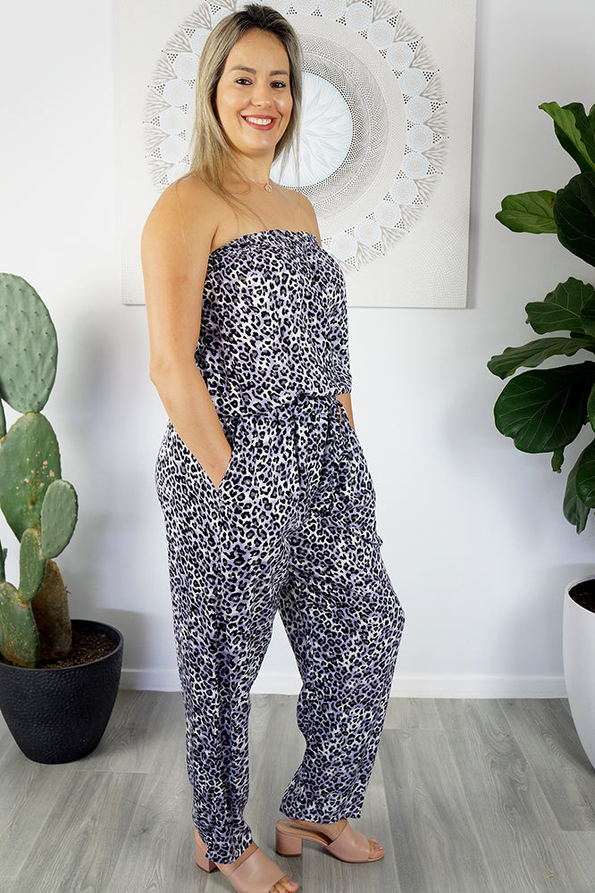 Long Jumpsuit Baby Cheetah Print