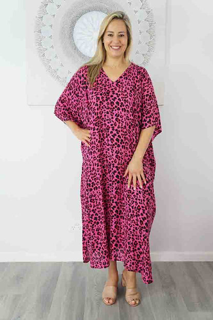 Long Kaftan "Bright Safari"