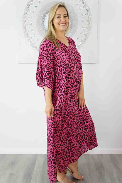 Long Kaftan "Bright Safari"