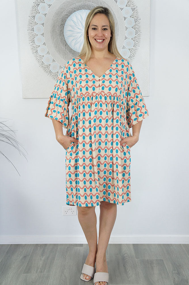 Millie Dress "Waves"