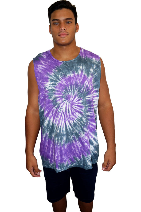Unisex Tie Dye Muscle Shirt "Purple Haze"