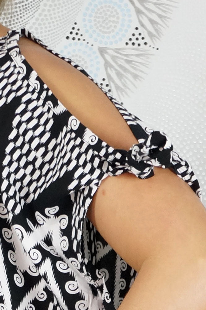 Mykonos Dress "Classic Zig Zag" Print