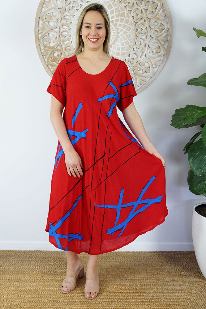 Newport Dress "Bermuda" print