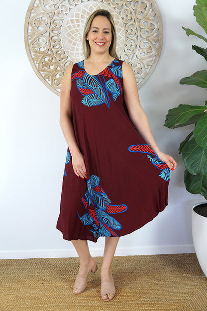 Niche Dress "Fishbone" print