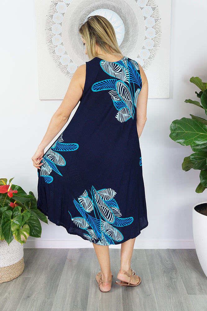 Niche Dress "Fishbone" print