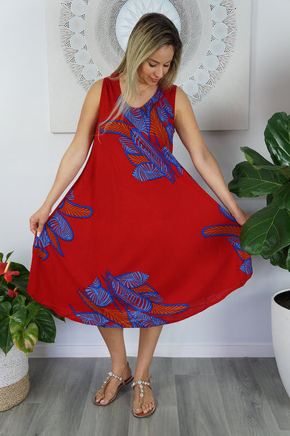 Niche Dress "Fishbone" print